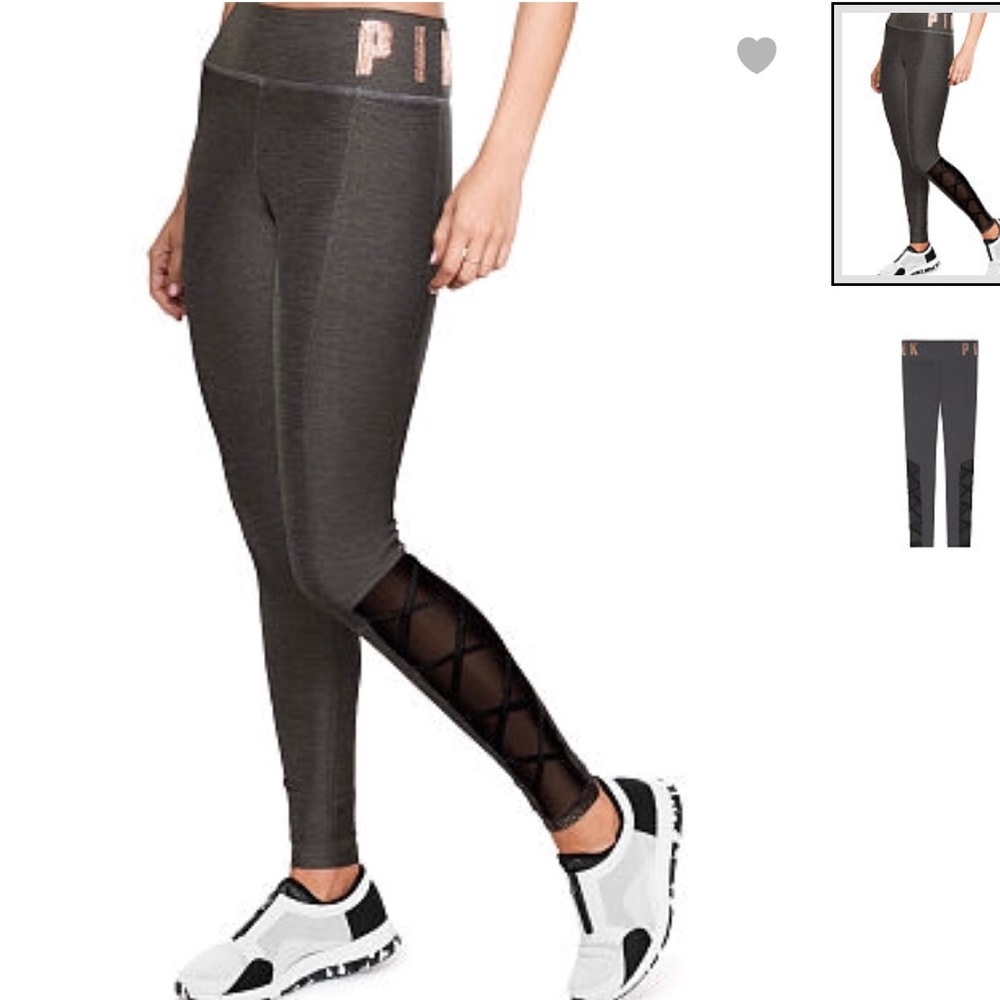 pink bling super soft strappy leggings sz small